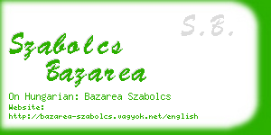 szabolcs bazarea business card